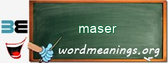 WordMeaning blackboard for maser